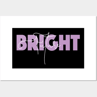 Bright Future Slogan Quote Entrepreneur Pink Posters and Art